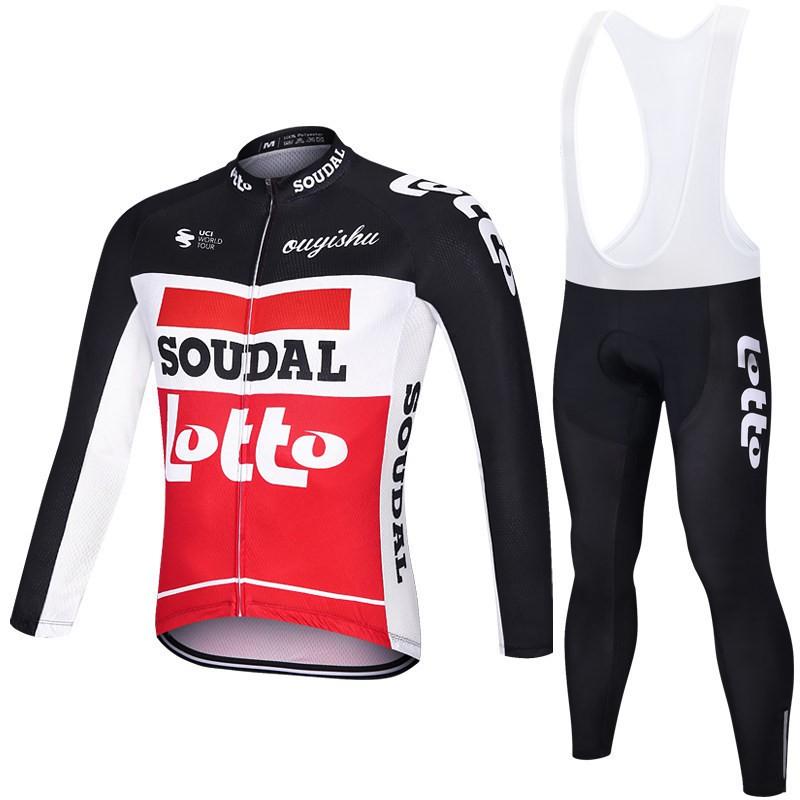 Herren Damen Radsport Trikot Trägerhose Set Atmungsaktiv Langarm Rennrad Outfit