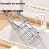 Foldable Wall-Mounted 2-Tier Stainless Steel Kitchen Rack
