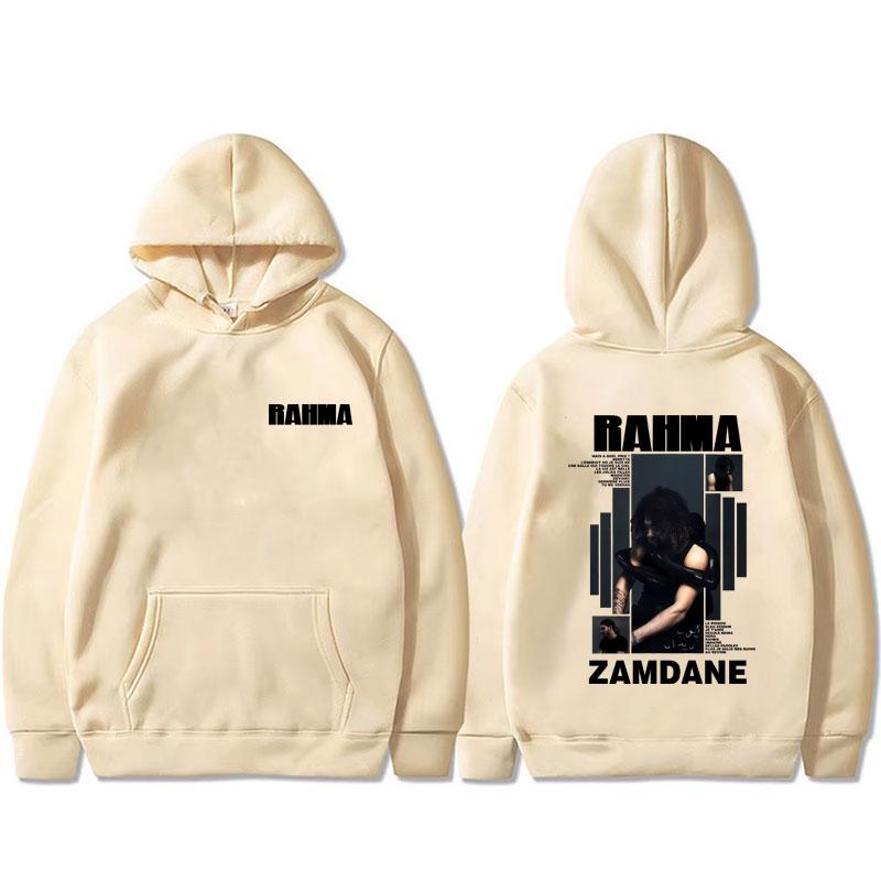 Rapper Zamdane RAHMA Album Hoodie Männlich Vintage Übergroßer Pullover Hoodies Männer Frauen Hip Hop Mode Popmusik Kapuzensweatshirt