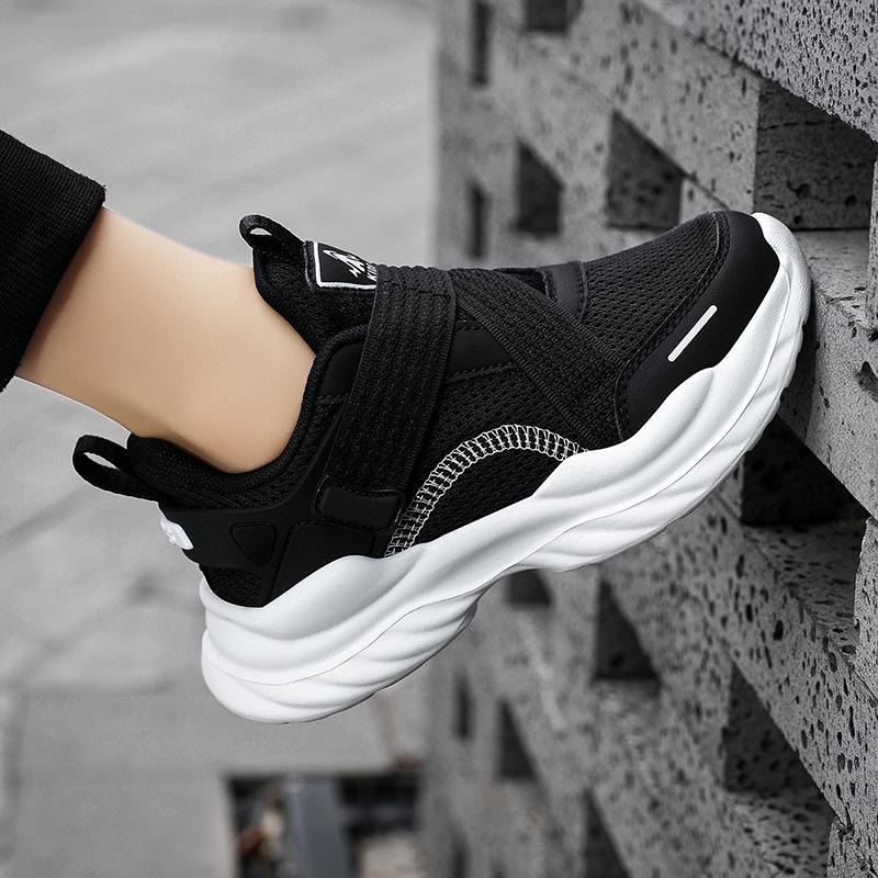 

Kids Lightweight Breathable Sneakers - Leather & Mesh for Boys & Girls 27