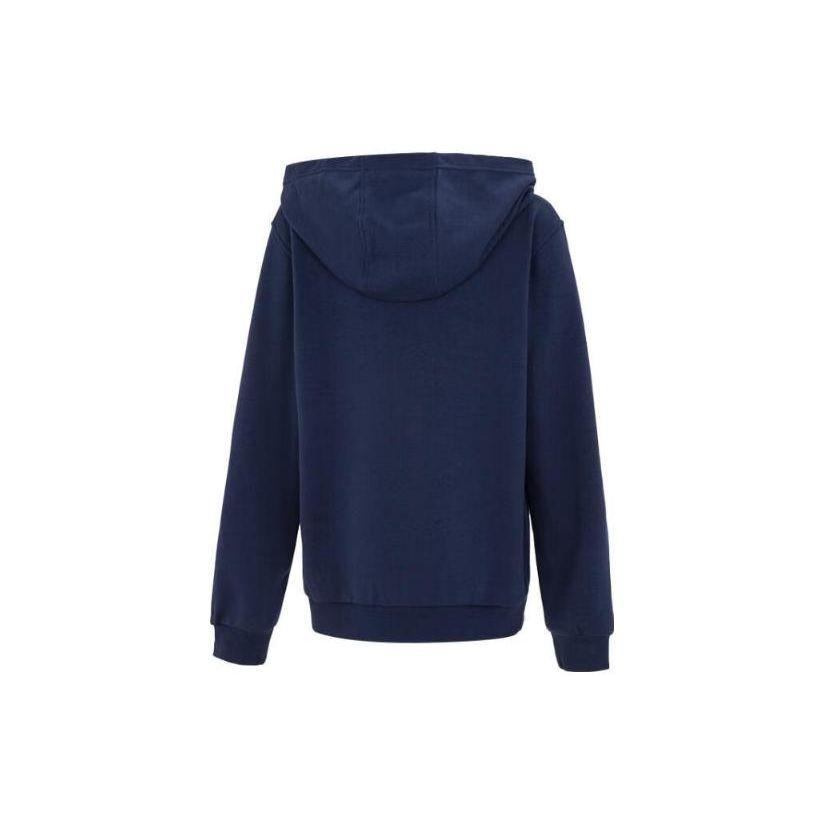 Nike Jacket Kids Logo Embroidered Hooded Zipper Long Sleeve Kids Jackets Navy-Blue FD3017-410