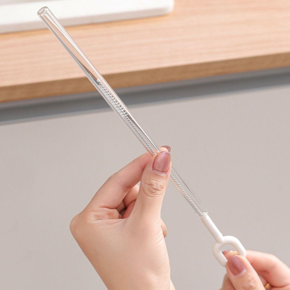 5Pcs/Set Nylon Cup Cleaning Brush Stainless Steel Straw Tube Pipe Cleaner Baby Bottle
