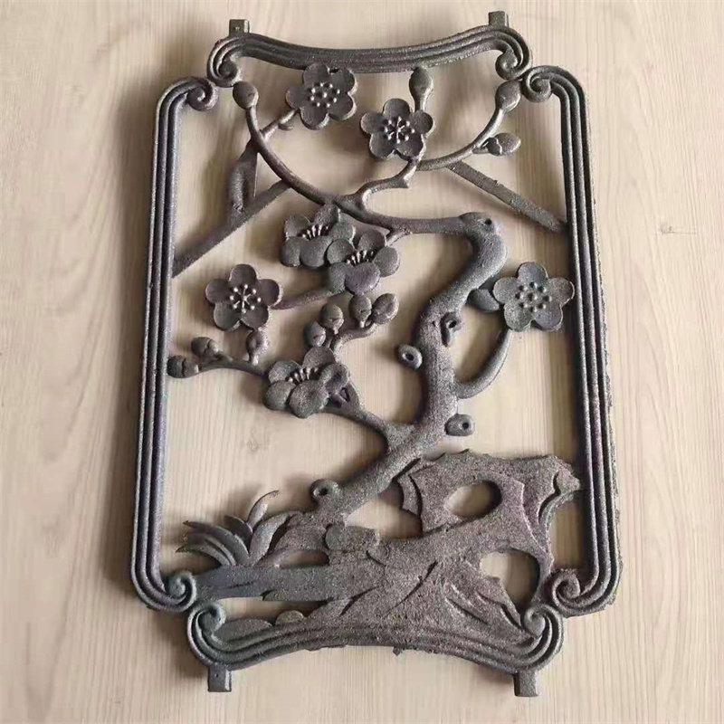 Wrought Iron Plum Orchid Bamboo Chrysanthemum Gate & Window Decoration Cast Iron Flower