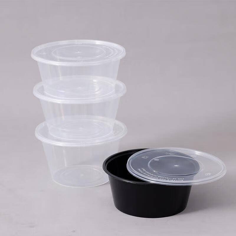 Disposable Round Meal Prep Containers with Lids