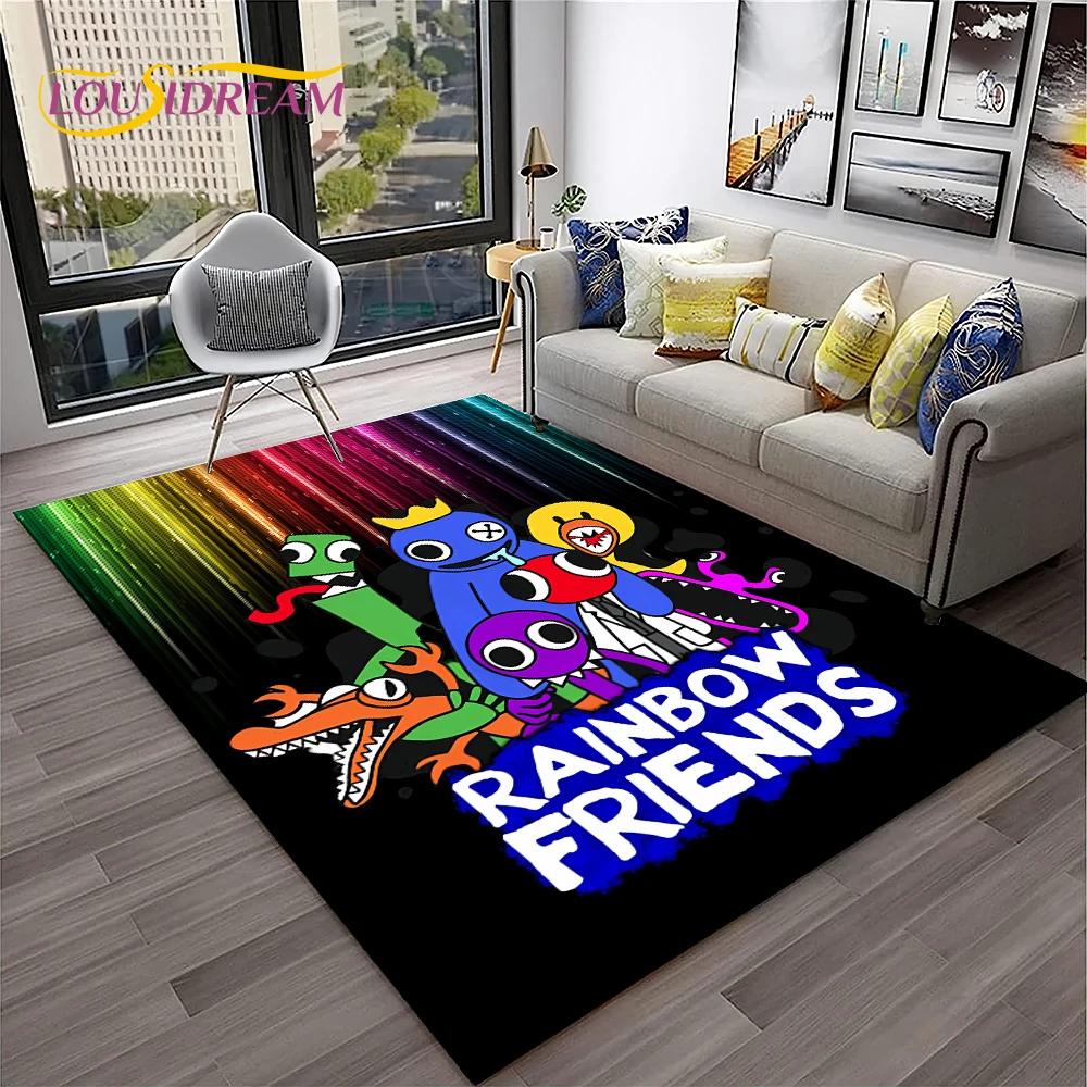 Game R-Rainbow Friends Cartoon  Area Rug,Carpet for Home Living Room Bedroom Sofa Doormat Decor,kid Play Non-slip Floor Mat Gift