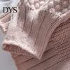 Casual Women Cardigan Sweater Coat V-Neck Lantern Long Sleeve Single Knitwear Breasted Knitted Solid Color Loose Minimalist Design