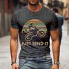 Just Send It Print Shirt Motorcycle Graphic Men Women T-shirts Vintage Style Motocross Gift Classic T Shirts Street Men Tshirt