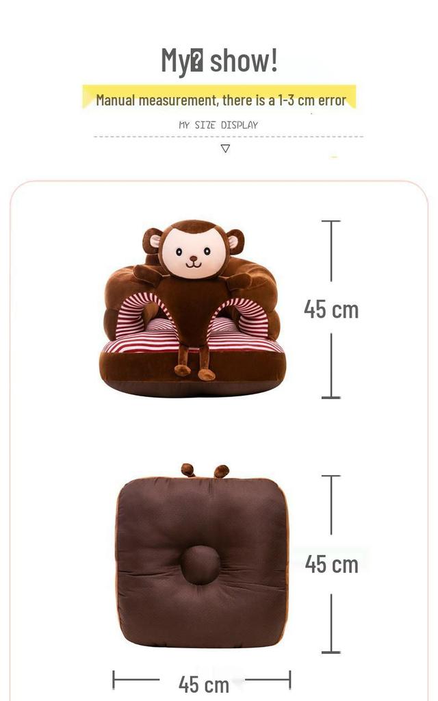 Plush Cartoon Baby Training Seat: Children's Safety Backrest Sofa