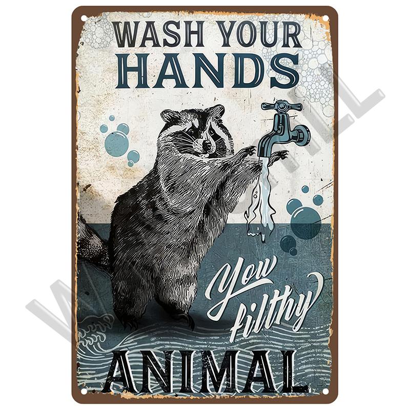 Insegne Metalliche da Bar Vintage Bagno Casa Soggiorno Casa Articoli Decorazioni Murali Retrò Arredamento di Lusso Poster Artistici da Interno Insegne in Latta