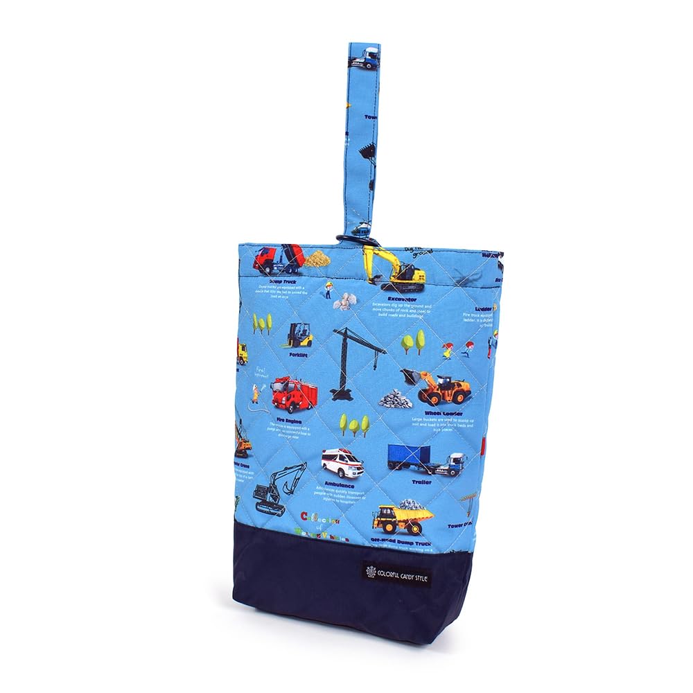 COLORFUL CANDY STYLE Gusseted Bag and Drawstring and Perfect for Preschool and School Cute for Car Encyclopedia NS781700 3-Piece Set (with Reflector)