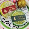 100 Adet/lot Mutlu Noeller Paket Mühür Etiketi Noel Ağacı Hediye Etiketi Etiketi Scrapbooking Noel Partisi Süslemesi İçin