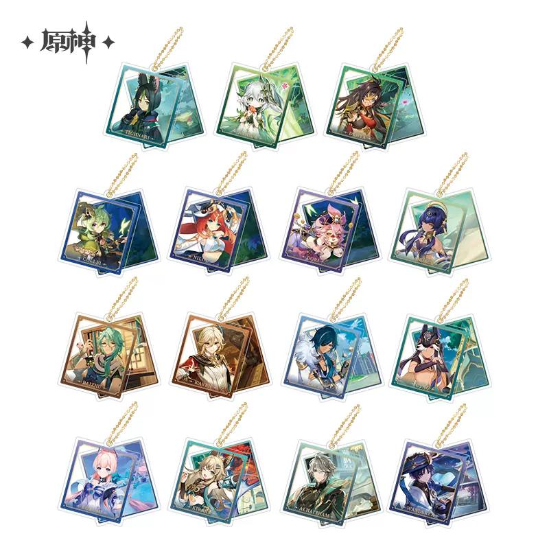 Sunsyea Genshin Impact Official Merch miHoYo Original Theme Series Keychain Vol.3 Alhaitham Kaveh Furina Wanderer Navia