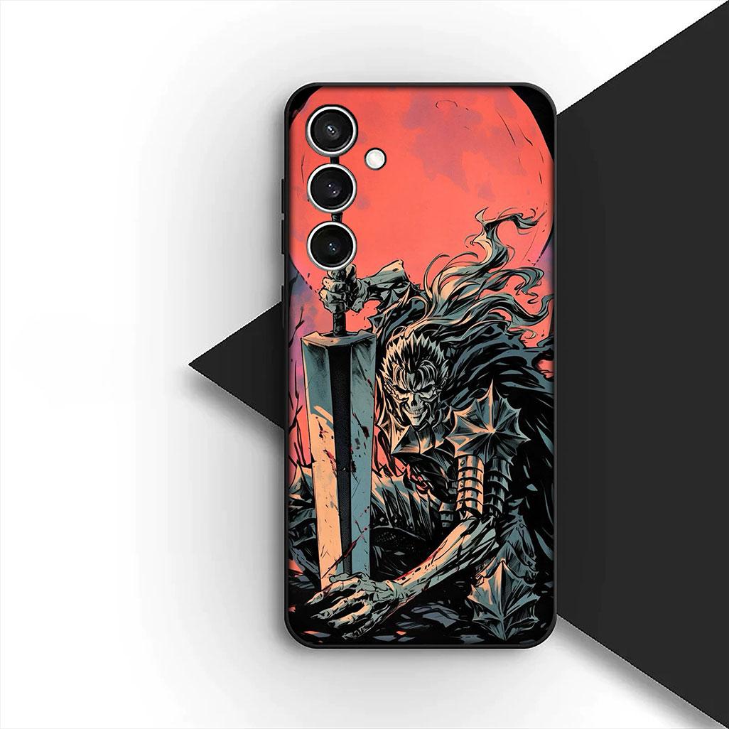 

Protective Cover for Samsung Galaxy S24 S25 S23 FE Ultra Plus S7 Edge S25+ S23+ A56 5G Casing Phone Case Berserk Cartoon Guts Galaxy S23+