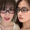 Korean Square Frame Leopard Print Glasses New Black Rectangle Frame Women Men Vintage Fashion Trends Eye Protection Eyewear
