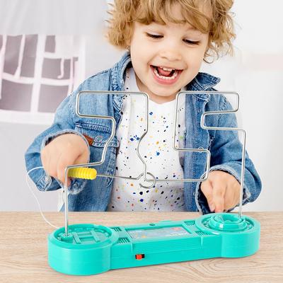 Elektrisches Berührungs-Labyrinthspiel für Kinder Kollisions-Stromschlag-Spielzeug Party Lustig Bildung Stromkreis Wissenschaftsexperiment Kindergeschenk