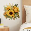 Sunflower Wall Sticker Hand Painted Removable Self Adhesive for Bedroom Living Room Furniture Decoration