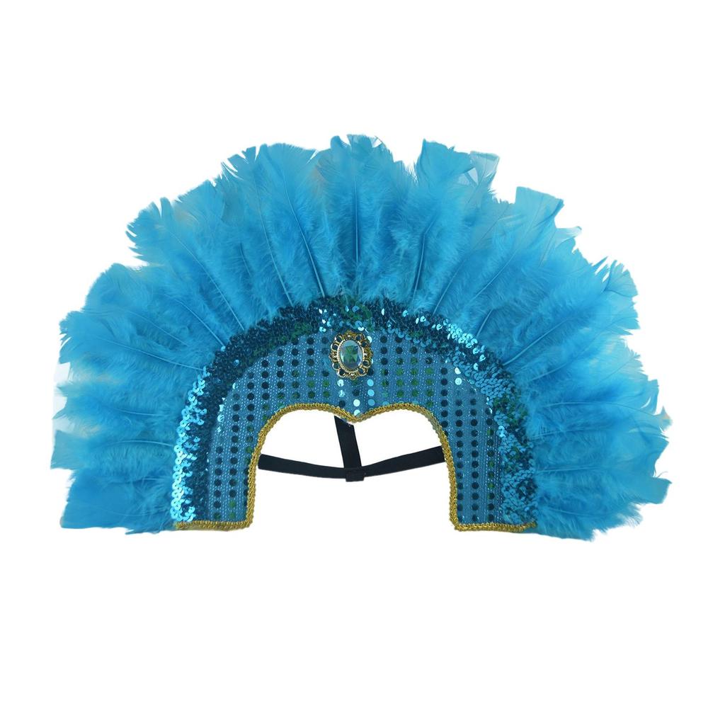 Häuptlingsschmuck Indianer Kopfschmuck Feder Kopfschmuck Haarband Künstlerische Kostümhut für Karneval Party Festivals