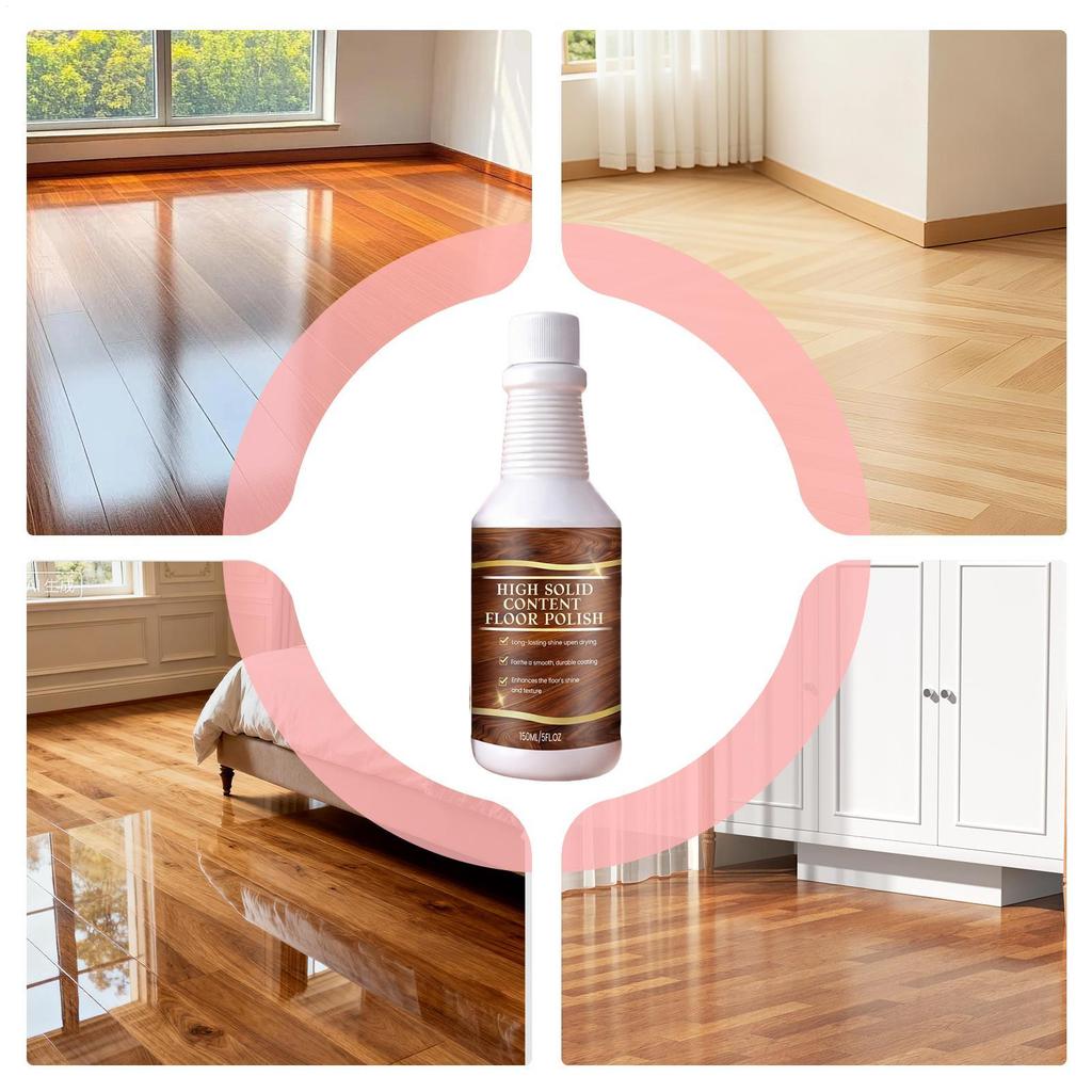 150ml Wood Floor Restorer & Scratch Repair, Gentle Liquid Polish for Hardwood Laminate, Restore Shine & Remove Scratches