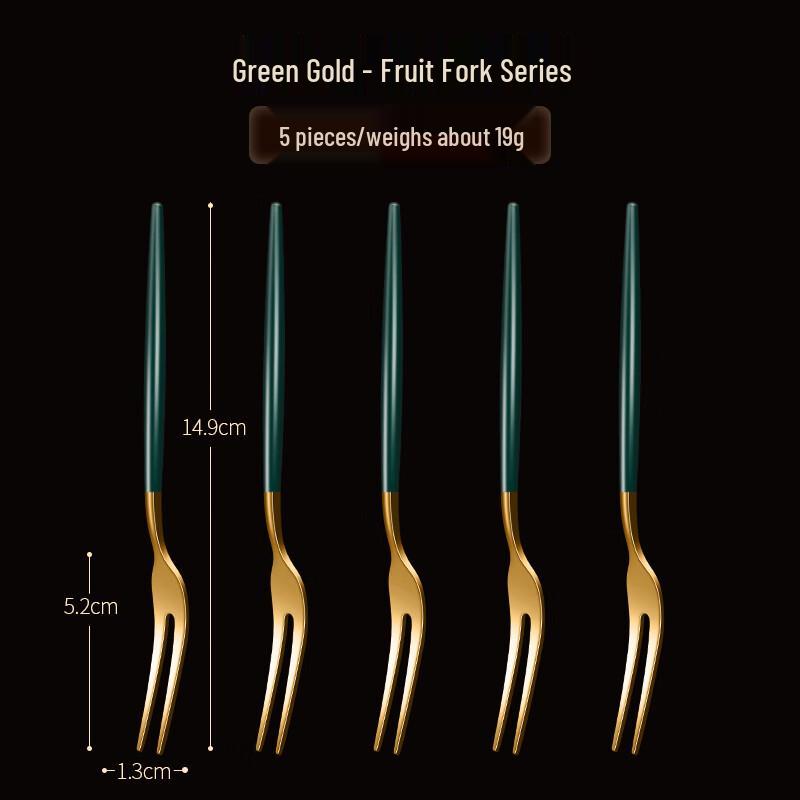 Набор из 5 милых фруктовых вилок из нержавеющей стали 304 с футляром для хранения