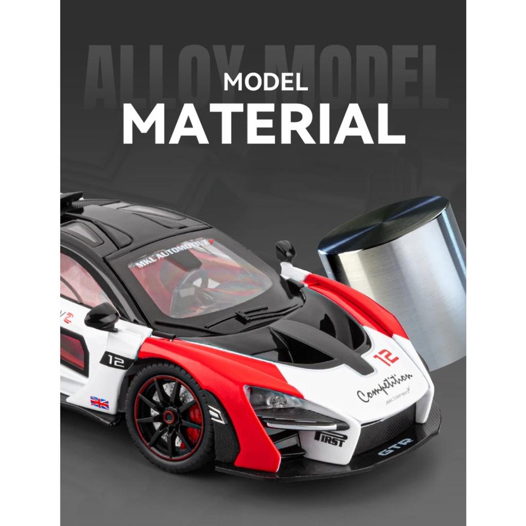 1/24 McLaren Senna GTR 2025 Alloy Model Car Toy Diecasts Metal Casting Sound and Light Car Toys for Children Vehicle