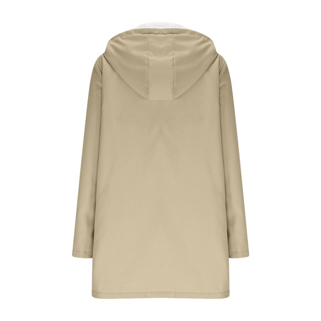 Womens Fleece Lined Jacket Zip Up Hoodie Jackets Casual Long Sleeves Button Coat Fall Winter Coats