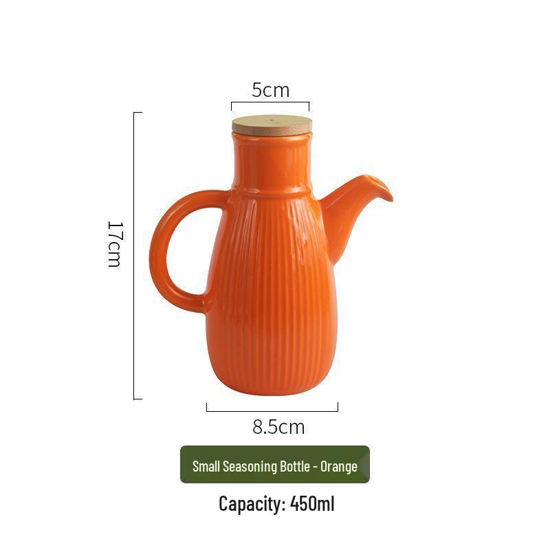Ceramic Leak-Proof Oil Pot - Large Capacity for Home Use