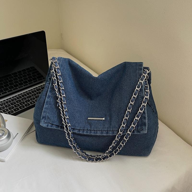 Denim Bag Chains Crossbody Bag Women's Shoulder Bag