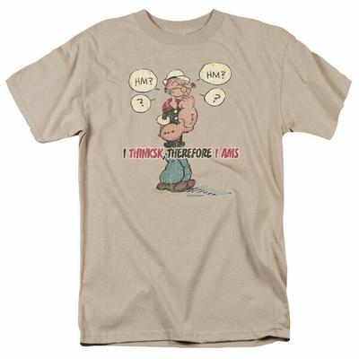 26 Popeye The Thinkster T Shirt Mens Licensed Sailor Man IDW Comics Tee Sand Unisex T-Shirt
