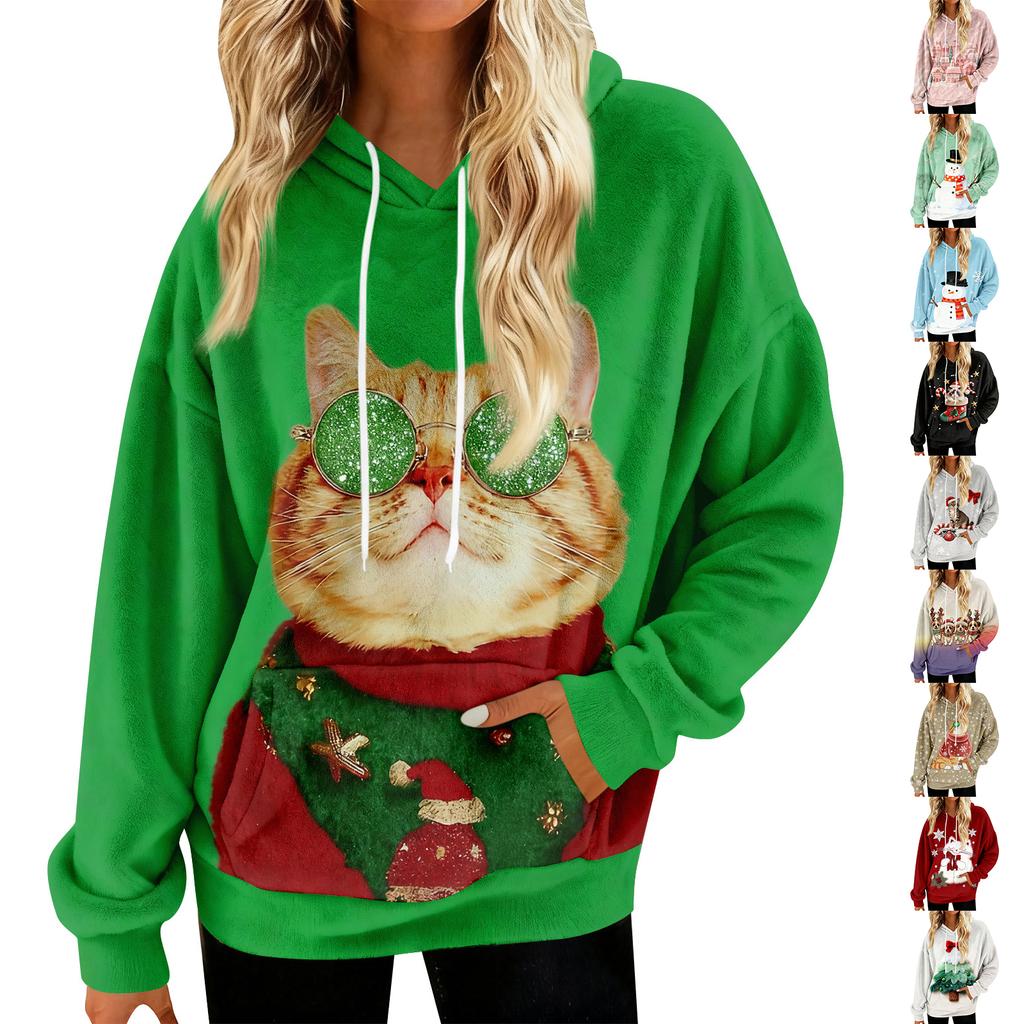 Hoodies For Women Oversized Winter Plush Cute Sweatshirts Pullover Trendy Fall Winter Clothes