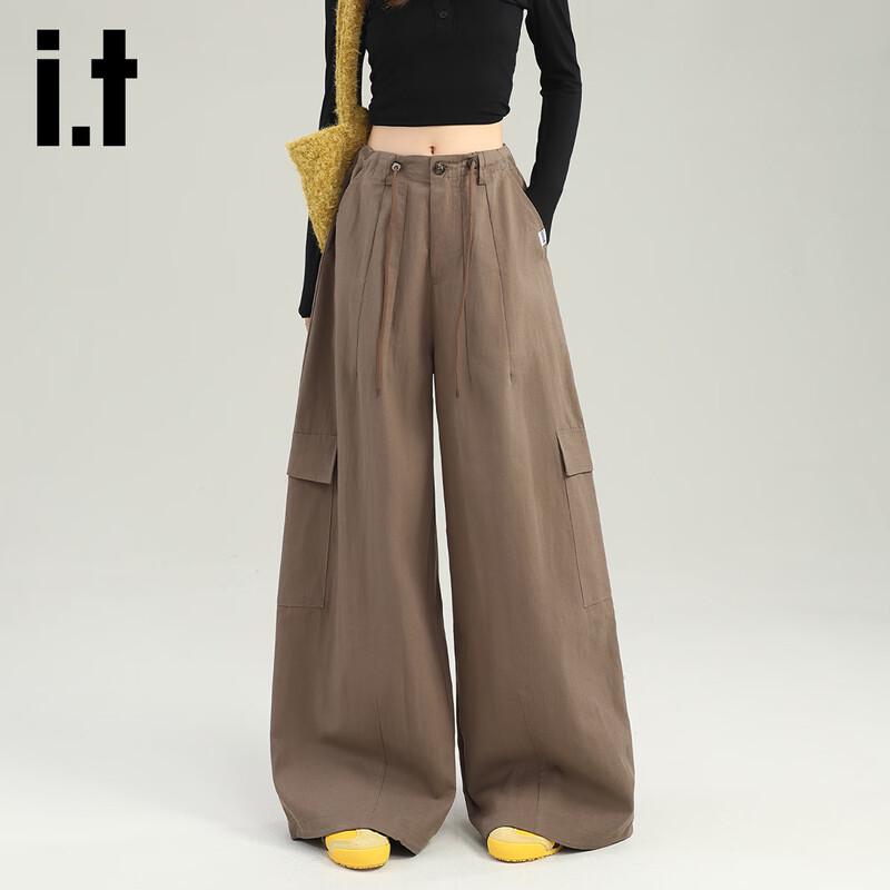 

Izzueit Women s Tencel Blend Casual Wide-Leg Cargo Jeans XL