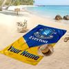 Everton FC Personalized Printed Beach Towel Soccer Logo Support Custom Name Text Absorbent Towel For Sport Travel Special Gift