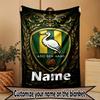 Custom Name Personalized ADO Den Haag Print Blanket, Home Decor, Bedroom, Sofa, Camping, Couch, Gifts for Birthday Christmas