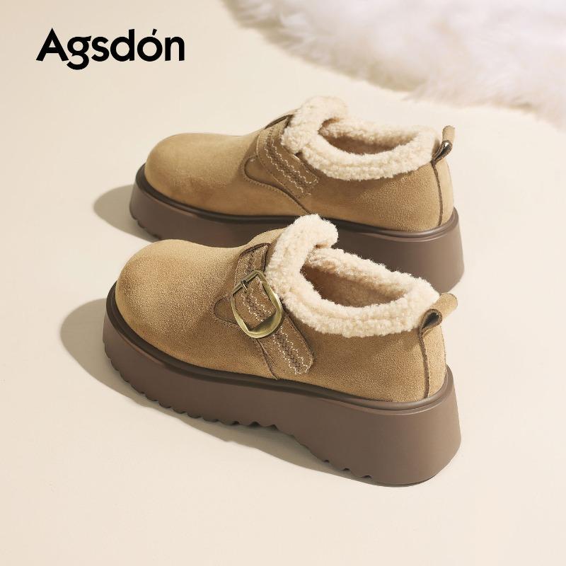 Fleece Muller Shoes Women's Autumn and Winter New Thick-soled Muller Cotton Shoes Maternity Soft-soled Snow Boots