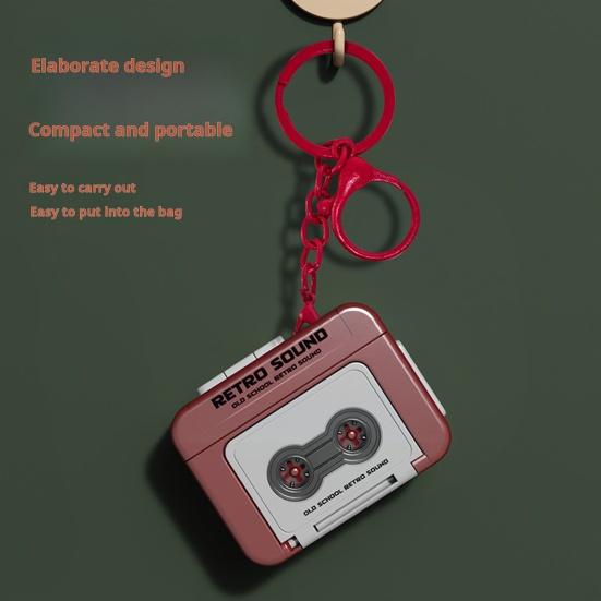 

Yousheng Retro Mini Recording Music Box Подвеска Брелок Игрушка Двойная Гравировка Стиль 19-го Века Циклическое Воспроизведение 3 Песен Портативный Регистратор Орнамент красный