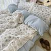 Set Biancheria da Letto in Pile di Latte a Quattro Pezzi Invernale Ispessito Copripiumino in Pile Double-face Lenzuolo Federa
