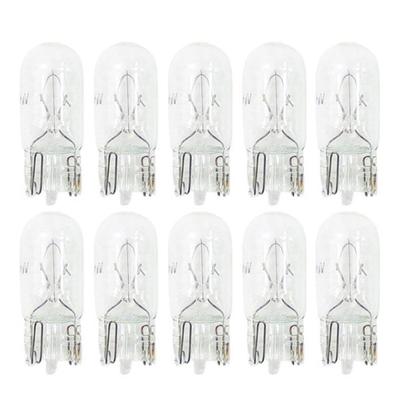 10Pcs Car T10 Halogen W5W 12V Auto Lamp Bulbs Instrument Light Reading Lights Clearance Lamp