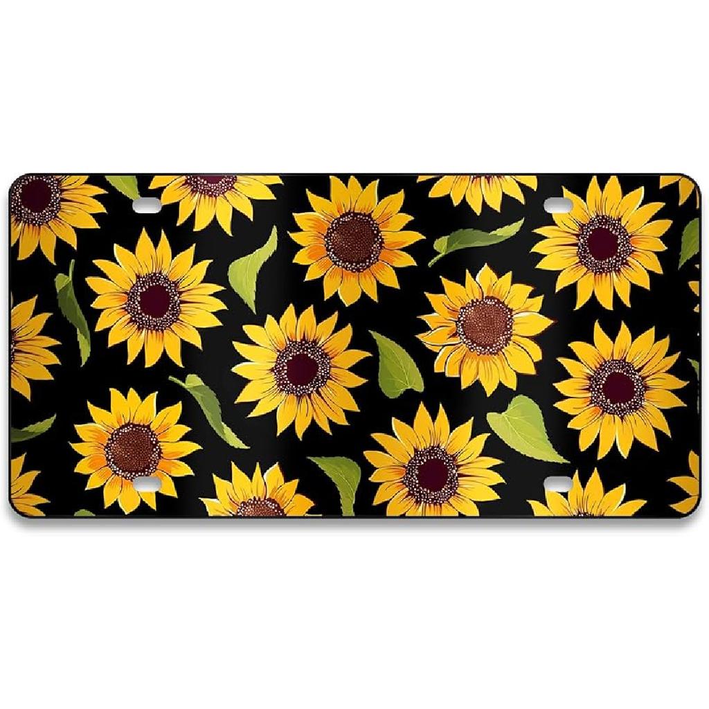 Mountain License Plate Mounta Front License Plate Peak Aluminum Decorative Licenses Plates, Natural Novelty Vanity Tag Black Car Plates, Car Tag With