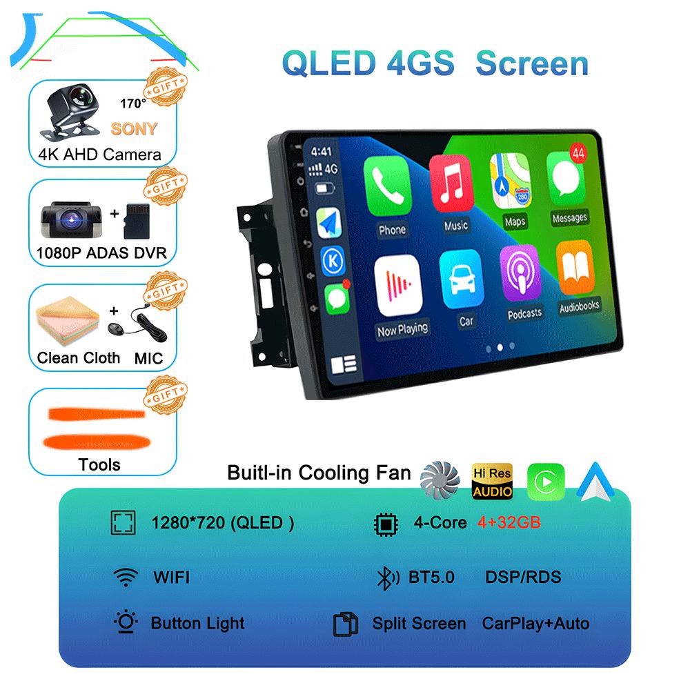 Android 14 Car Radio QLED GPS Navigation Multimedia Player For Jeep Compass/Commander/Grand Cherokee/Wrangler/Liberty AutoRadio