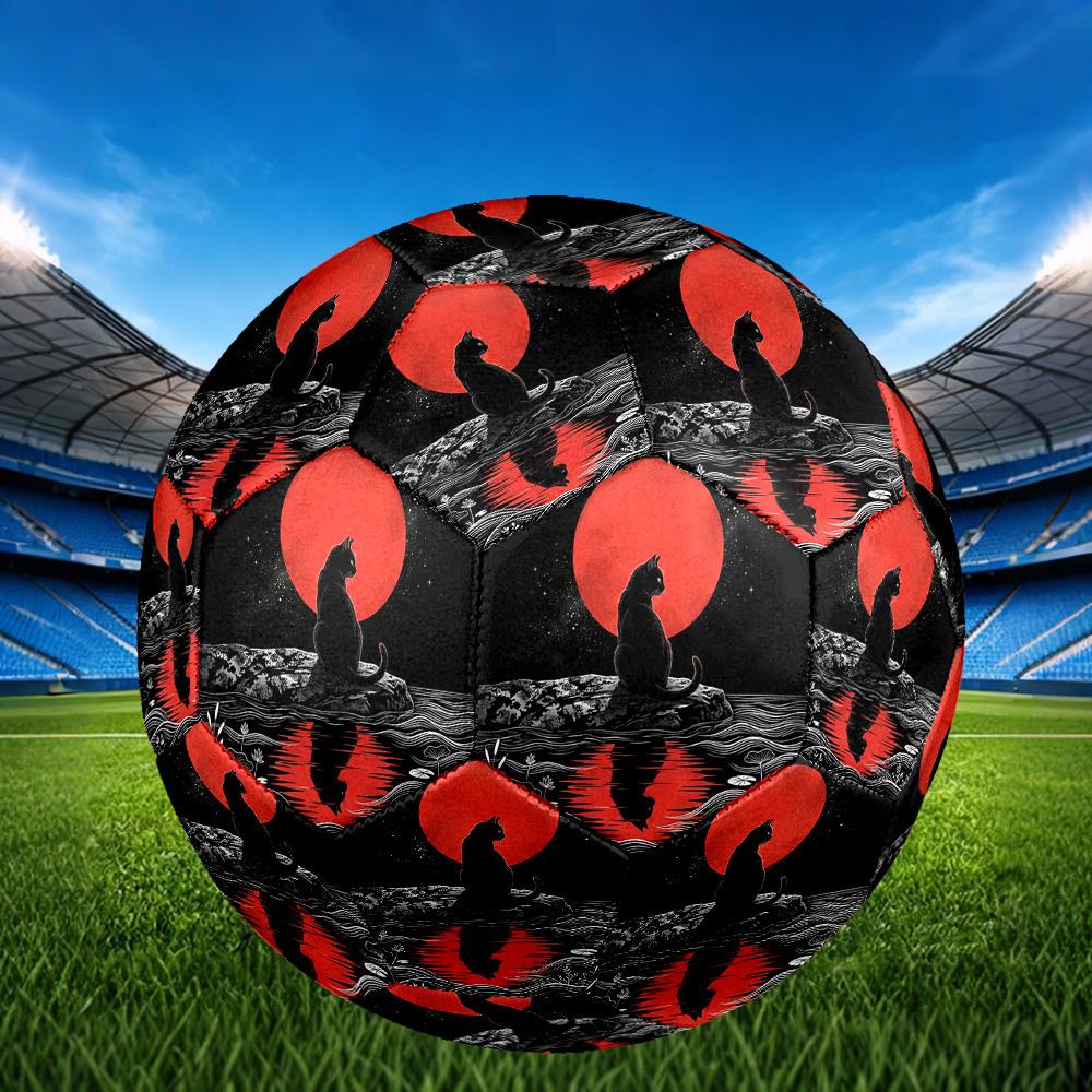 1pc Moonlit Reflection Theme Soccer Ball Football, Size 5, Lightweight PVC, Durable Outdoor Training Soccer Ball, Gift M61428
