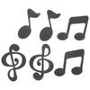 A84E-90 Pcs Music Notes Themed Cupcake Topper Paper Cake Inserts Card Wedding Cake Topper Decoration
