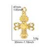 5Pcs Crosses Pendant Charms For Jewelry Making Supplies Christ Handmade Necklace Earrings Charm Gold Color Accessories Wholesale