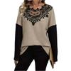 Women's Loose And Comfortable Lace Patchwork Hollow Loose Long Sleeved Top