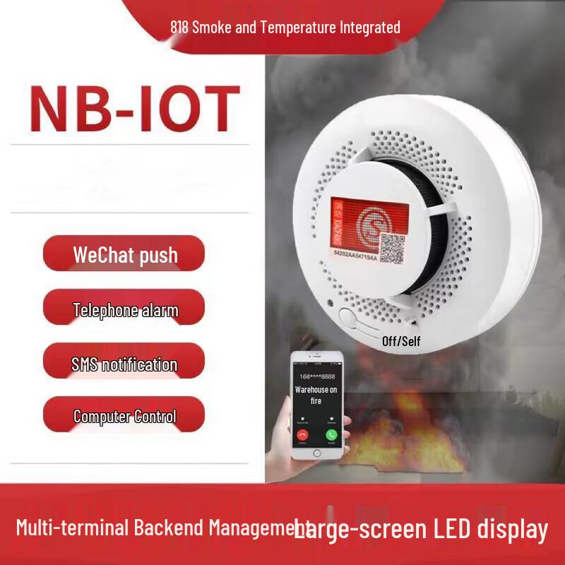 

Smart Wireless Smoke and Temperature Detector One Size
