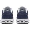 Converse One Star Perforated Leather Low Top Navy Star Non-Slip Wear-Resistant Low-Top Skate Shoes Unisex sneaker Gray-Blue 158463C