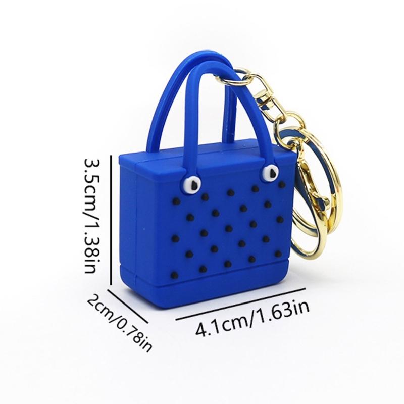 Schöne Tasche mit Loch Schlüsselanhänger Einfacher Autoschlüsselanhänger Mode Strandkorb Hängende Ornamente Schlüsselanhänger Schlüsselanhänger Zubehör