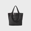 [1st REORDER] LEATHER EDGE CANVAS BAG [CHARCOAL]