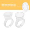 100pcs Pigment Ink   Cup with Lid Kit for Professional Eyelash Extension and Home Use