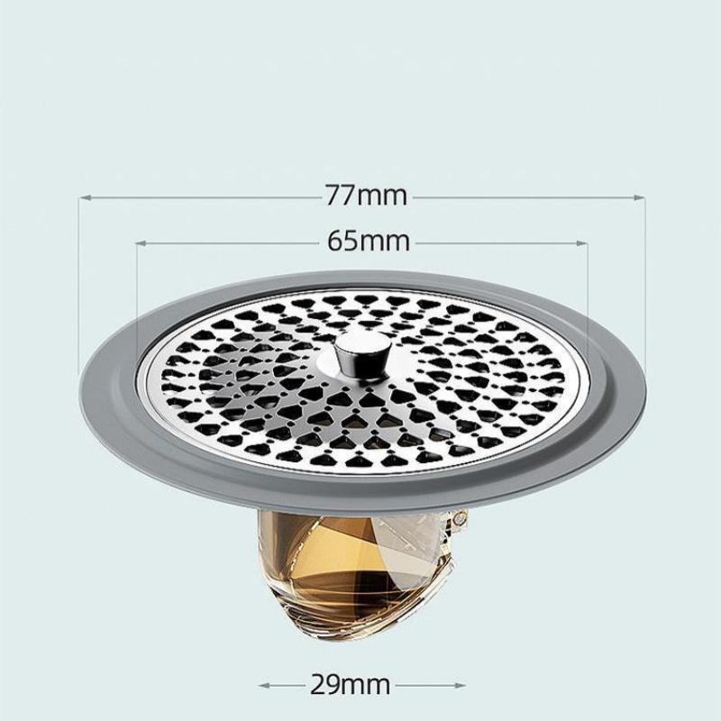 Stainless Steel Floor Drain Strainer Anti Odor Insect Proof Universal Fit for Laundry Bathroom Shower Kitchen