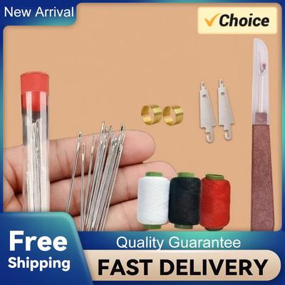 34/36Pcs Sewing Tool Set Big Eye Steel Sewing Needles Kit Needles Thread Hand Repair Tools for Beginners Professional DIY Lovers