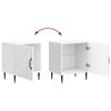 Nightstand Set 2 pcs High Gloss White 43 x 34.5 x 50 cm Particleboard